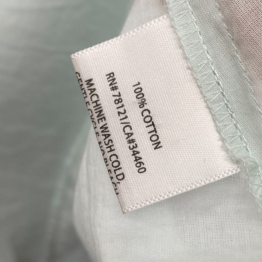 EILEEN FISHER Slip L Organic Cotton Gauze Dress Scoop Neck Tank Aqua Blue - Picture 6 of 11